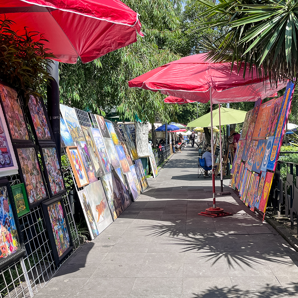 Colorful outdoor Art Market